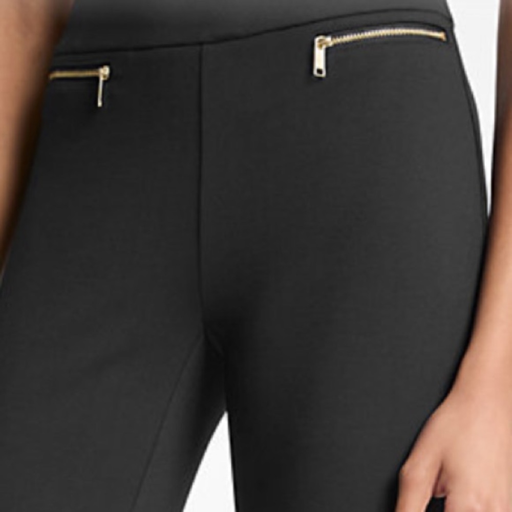 Michael Kors NWT. Sleek Black Cropped Pants XL - Picture 4 of 13